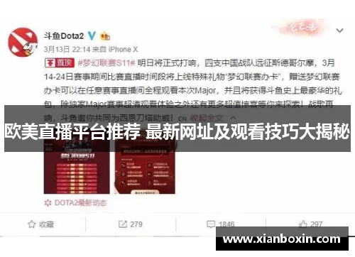 欧美直播平台推荐 最新网址及观看技巧大揭秘